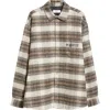 Martine Rose Check Patterned Flannel Overshirt In Brown Check