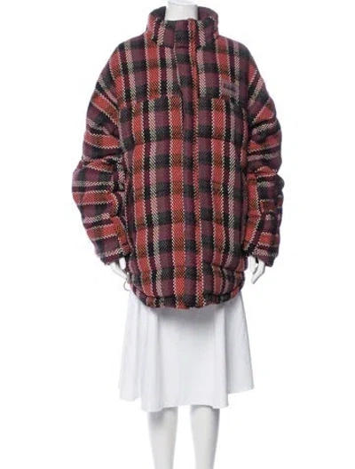 Pre-owned Martine Rose Plaid Print Jacket In Red