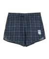 Martine Rose Tartan Tailored Gym Shorts In Dark Green