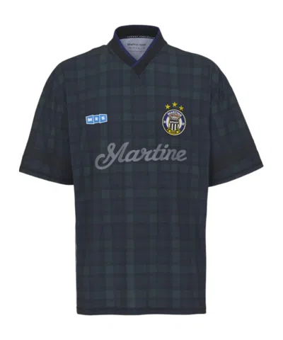 Martine Rose Plaid T-shirt In Black