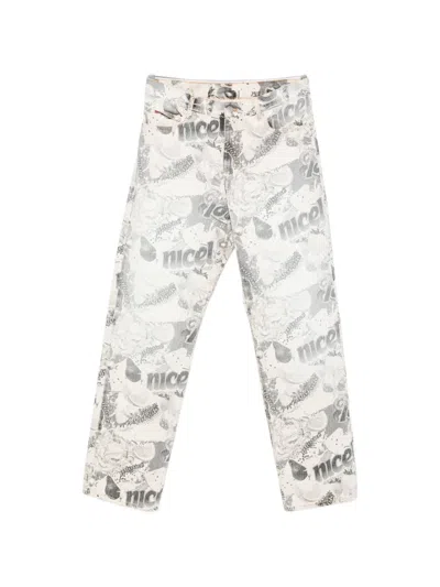 Martine Rose Print-detail Pocket Jeans In Neutral