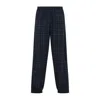 Martine Rose Track Pants With Check Pattern And Cuffed Hem In Black