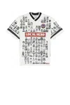 Martine Rose Printed Jersey In White Faces