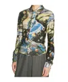 Martine Rose Printed Stretch Shirt In Black