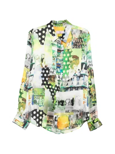 Martine Rose Printed Shirt In Green