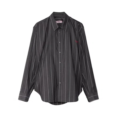 Pre-owned Martine Rose Pulled Neck Long-sleeve Shirt 'grey' | Men's Size Xs
