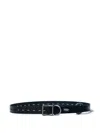 Martine Rose Punched-hole Buckle Belt In Black