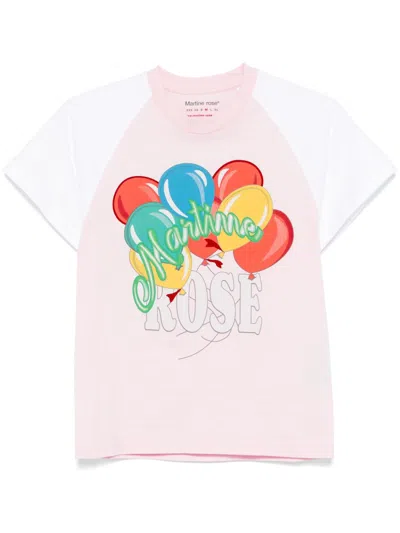 Martine Rose Raglan Shrunken T-shirt In Pink