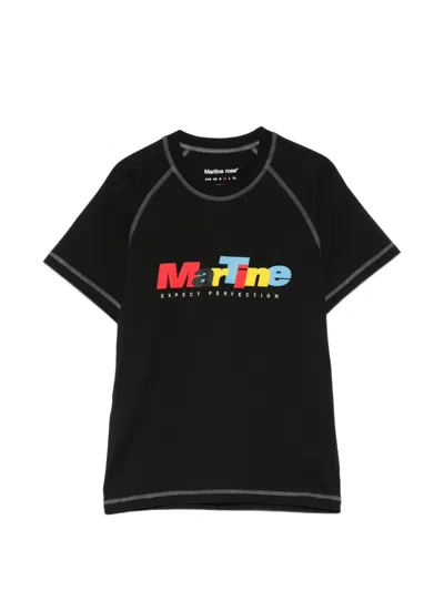 Martine Rose Contrast Stitching Graphic T-shirt In Black