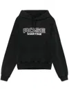 Martine Rose Black Shrunken Hoodie In Black