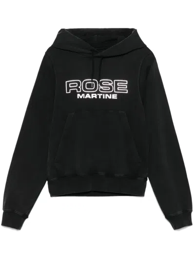 MARTINE ROSE RAISED-LOGO HOODIE