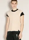 Martine Rose Sleeveless Cardigan In Beige