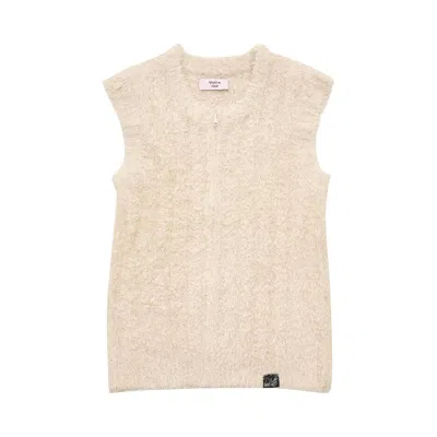 Pre-owned Martine Rose Ratty Zip Up Gilet 'buttermilk' | Cream | Men's Size S
