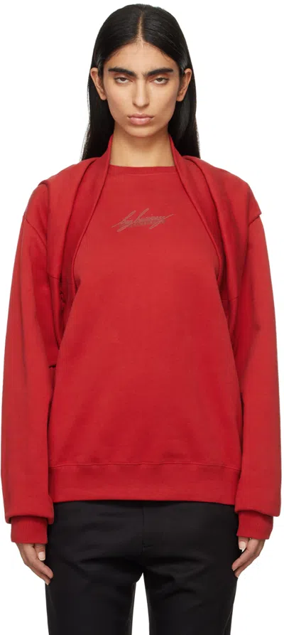 Martine Rose Red Celebration Sweatshirt In Red Red Burgundy Big