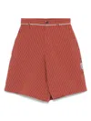 Martine Rose Red Twisted Skate Shorts In Red