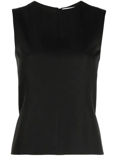 Martine Rose Reverse Detail Sleeveless Top In Schwarz