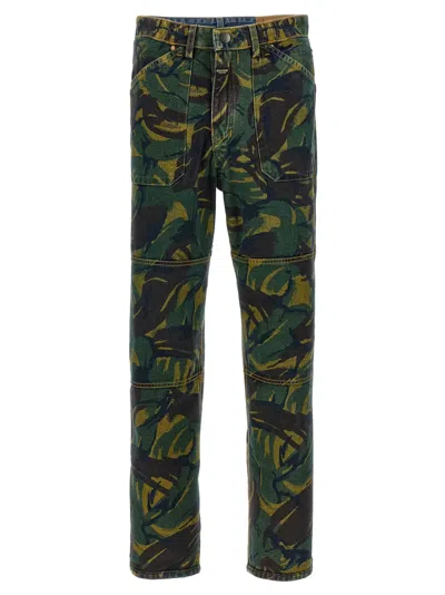 Martine Rose Reversible Camo Jean In Green