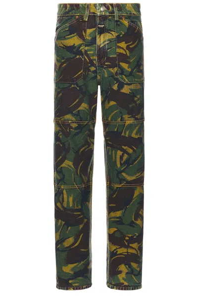 Martine Rose Reversible Camo Jean In Blue Camo