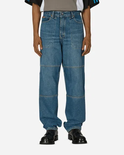 Martine Rose Reversible Camo Jeans In Blue