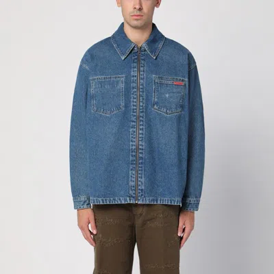 MARTINE ROSE MARTINE ROSE  REVERSIBLE DENIM ZIP JACKET
