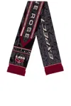 Martine Rose Logo-motif Fringed Scarf In Black