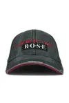 Martine Rose Grey And Red Roll Back Embroidered Cotton Baseball Cap In Grey & Red