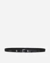 Martine Rose Buckled Logo Leather Belt In Black
