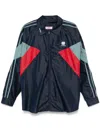 Martine Rose Block Design High Collar Unisex Jacket In Blue