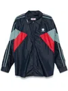 Martine Rose Block Design High Collar Unisex Jacket In Blue