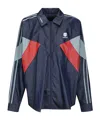 Martine Rose Block Design High Collar Unisex Jacket In Blue