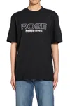 Martine Rose Black Short-sleeve T-shirt With Bold Front Print In Black