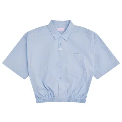 Pre-owned Martine Rose Shockcord Shirt 'blue/white Stripe' | Men's Size L