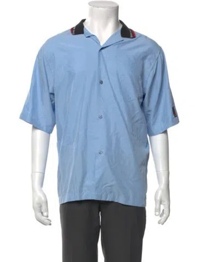 Pre-owned Martine Rose Short Sleeve Dress Shirt In Blue