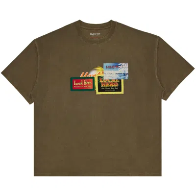 Pre-owned Martine Rose Short-sleeve Oversized T-shirt 'green/khaki'