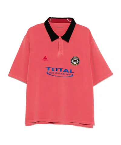 Martine Rose Short-sleeved Polo Shirt In Red