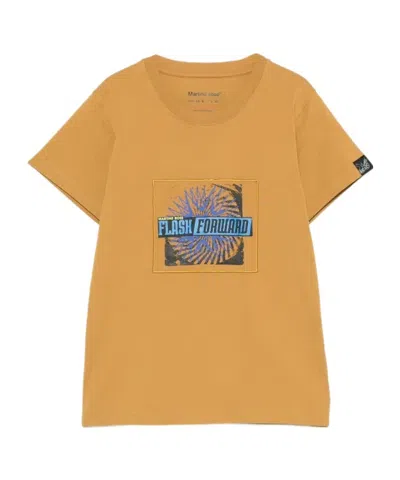 Martine Rose Shrunken Graphic-print T-shirt In Brown