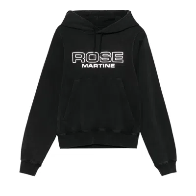 Pre-owned Martine Rose Shrunken Hoodie 'black Washed/rose Outline' | Men's Size L