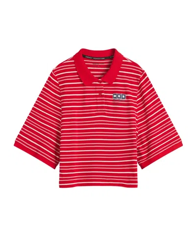 Martine Rose Shrunken Polo Shirt In Red