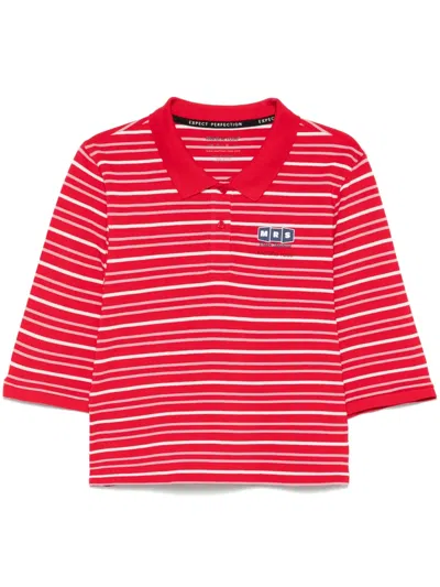 Martine Rose Red Oversized Panelled Polo