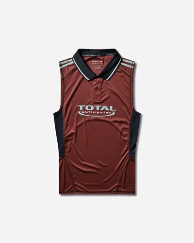 Martine Rose Shrunken Stretch Football Vest In Burgundy
