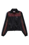 Martine Rose Shrunken Tech Jacket Contrast Trim Design In Black