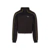 Martine Rose High Collar Track Jacket With Side Pockets In Brown