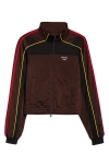 Martine Rose Shrunken Track Jacket In Brown