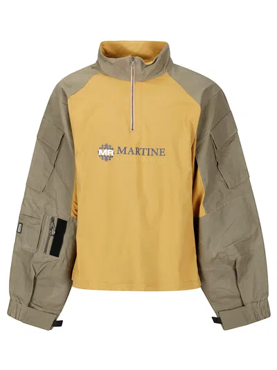 Martine Rose Shrunken Utility Sleeve Shirt In Yellow