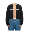 Martine Rose Ssense Exclusive Black Shrunken Zip-up Sweatshirt In Black
