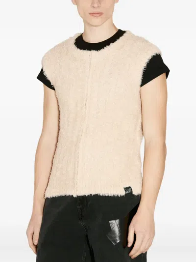 Martine Rose Sleeveless Cardigan In Neutrals
