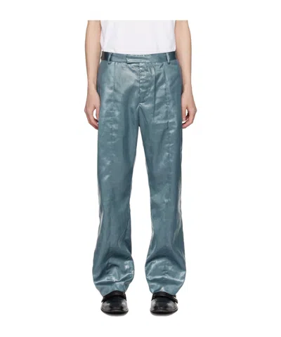 Martine Rose Slim-fit Side Pocket Casual Pants In Blue