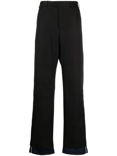 Martine Rose Sports Hem Straight-leg Trousers In Black