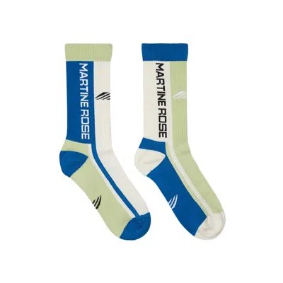 Pre-owned Martine Rose Sports Sock (multi Pack) 'green/blue'