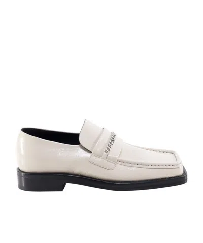Martine Rose Square Head Loafer Shoes In White